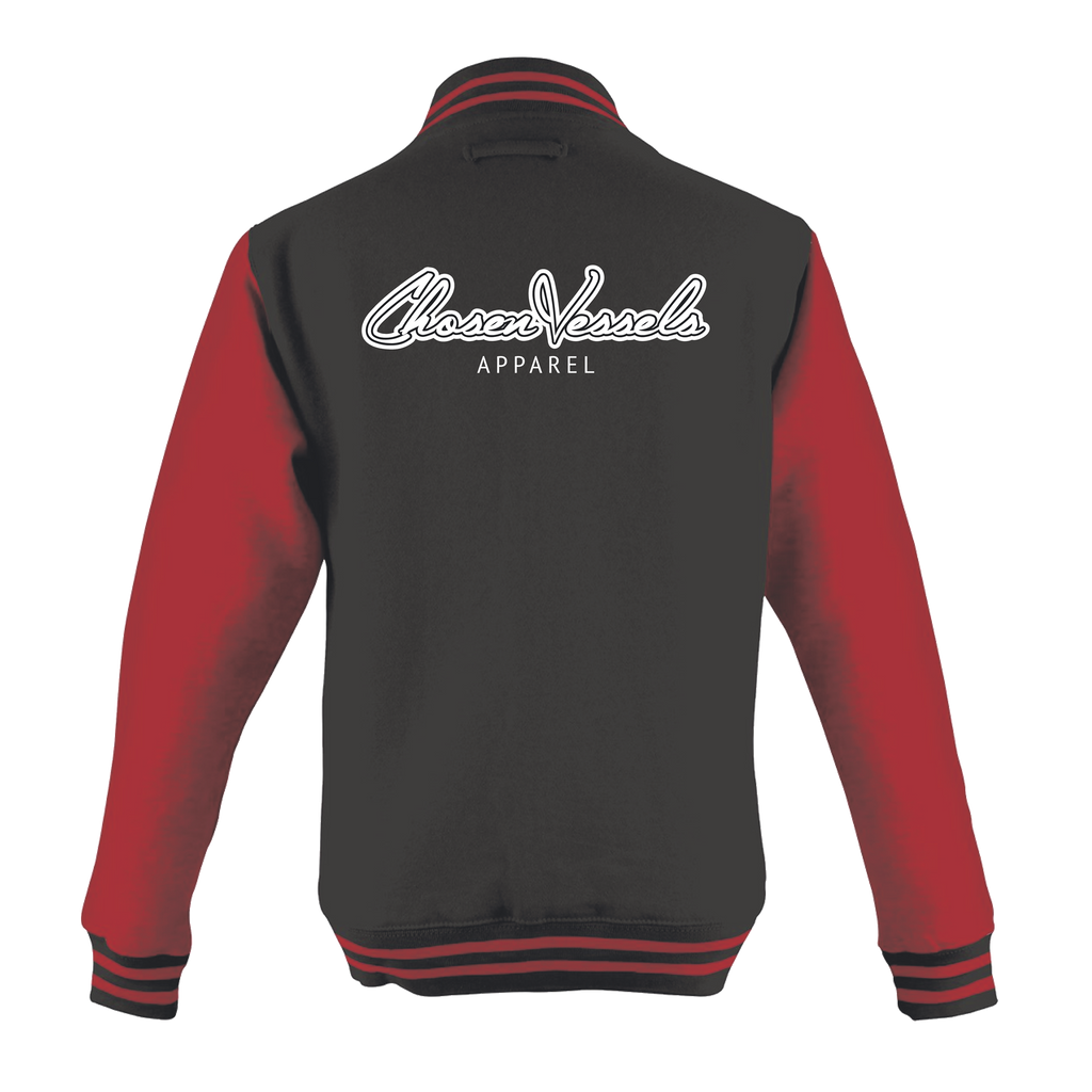 Members Only Chosen Vessels Varsity Signature Jacket (Black & Red)
