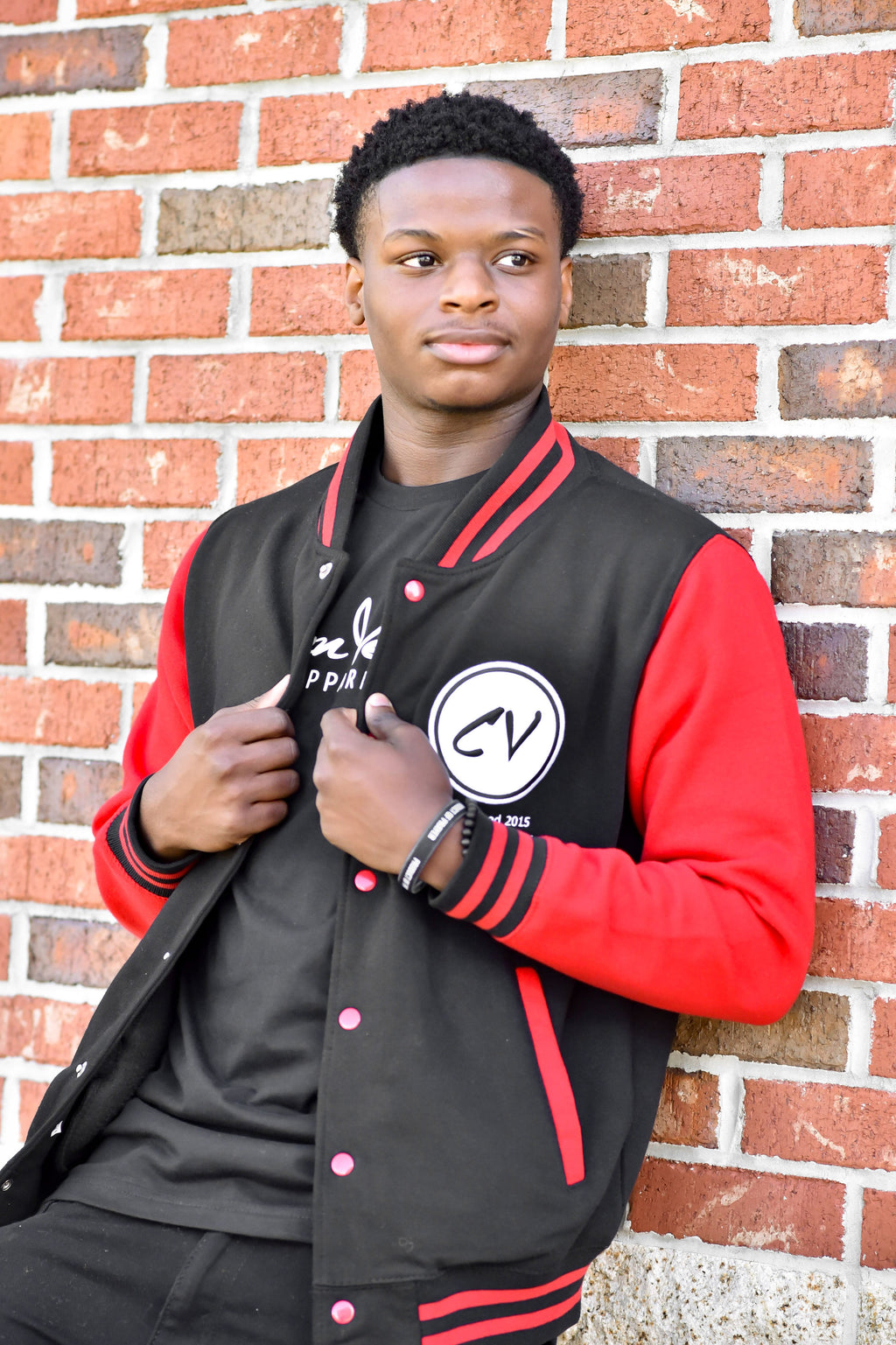 Members Only Chosen Vessels Varsity Signature Jacket (Black & Red)