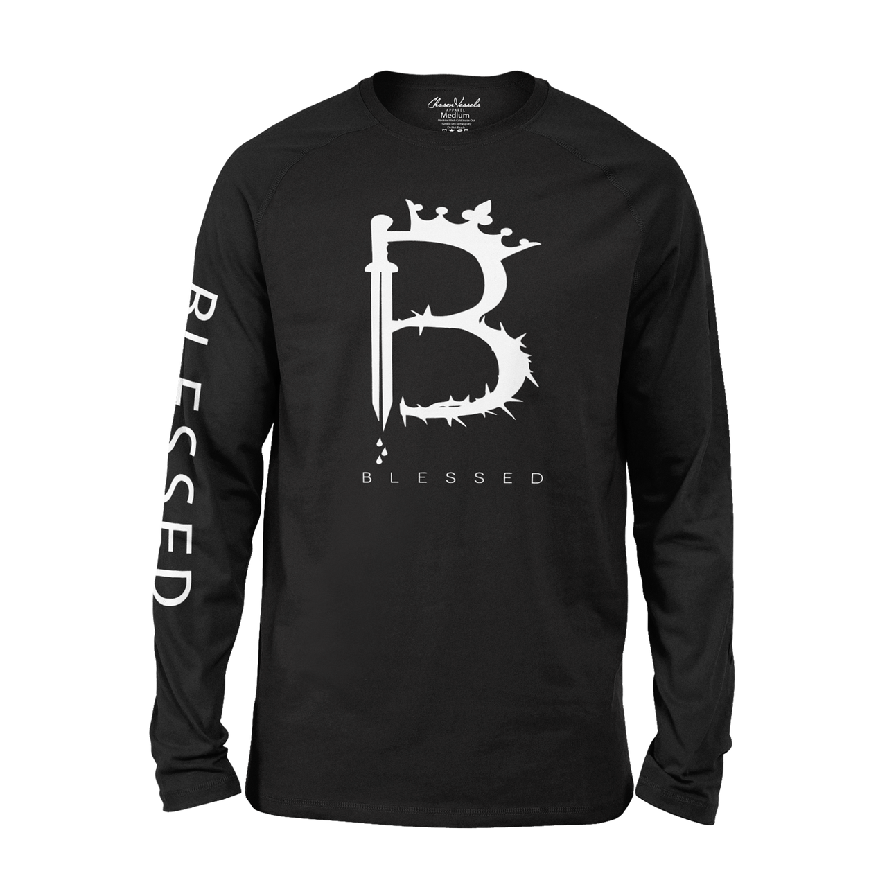 Blessed Long sleeve Tee ( Black & White)