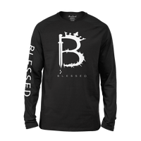 Thumbnail for Blessed Long sleeve Tee ( Black & White)